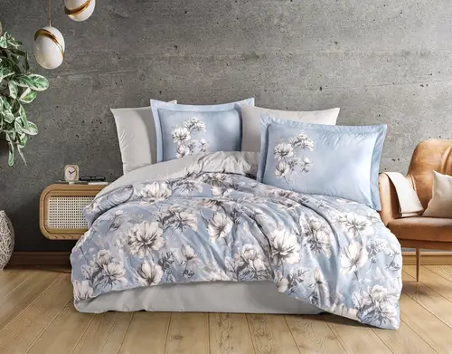 Çift Kişilik Poplin Nevresim Larmina Sky