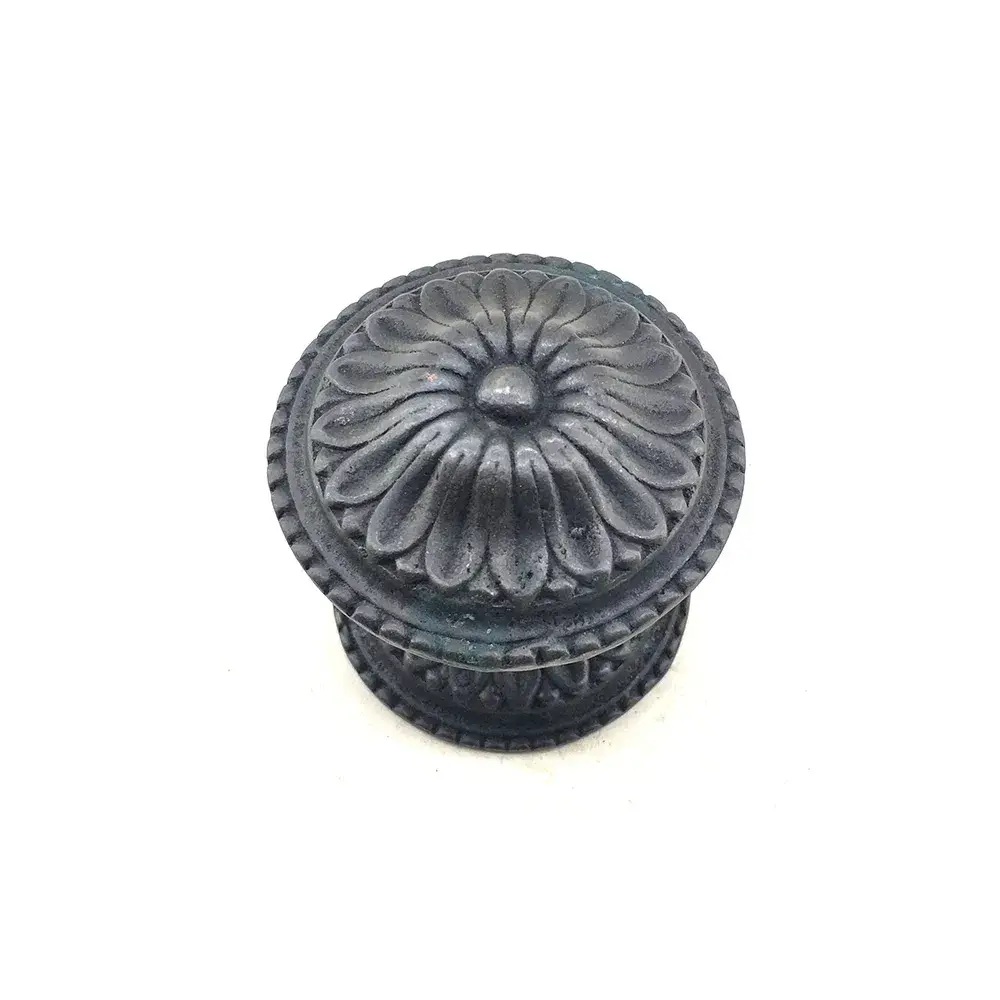 Antika Tarz Dekoratif Pirinç Kapı Babası - 73mm, Oksit
