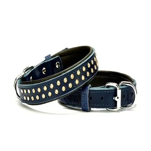 Konforlu Deri Kristal Taşlı Köpek Boyun Tasması 2 x 28-34 cm Mi