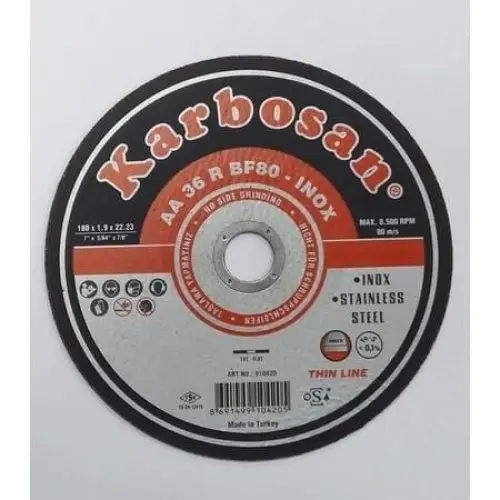İnox Kesici 180X1,9X22,23 mm