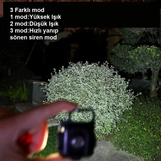 Mini 30 Ledli Mıknatıslı Anahtarlık Flash Kamp Lambası Askılı Kapak Açacaklı Şarjlı Fener 5
