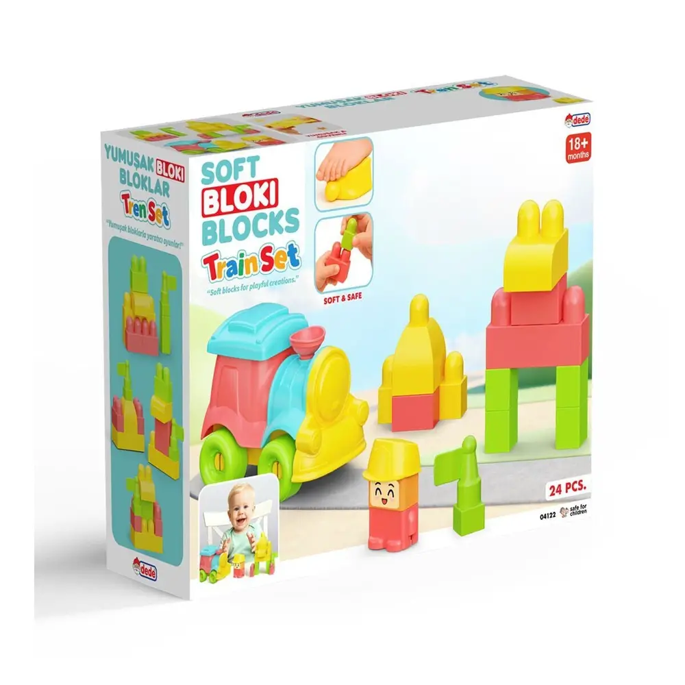04122 YUMUŞAK BLOKİ BLOKLAR TREN SET 24 PARÇA 4