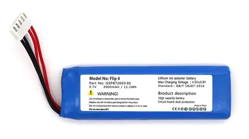 Sertec  Flip 4 uyumlu 3.7v 3000 mah Soketli Bat