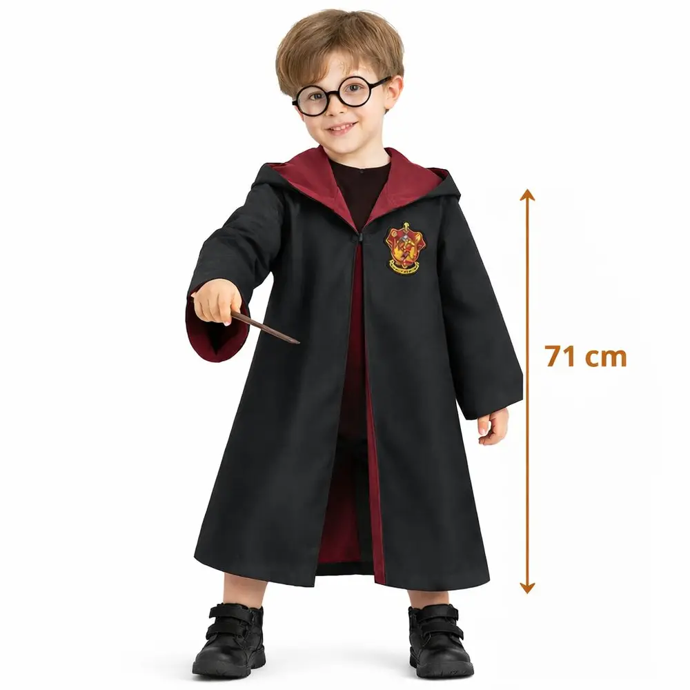 Harry Potter Çuk Bebek Kostüm Seti – Asa Gözlük Pelerin 71 cm (2-4 Yaş)