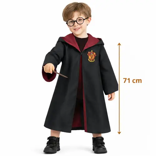 Harry Potter Çuk Bebek Kostüm Seti – Asa Gözlük Pelerin 71 cm (2-4 Yaş)