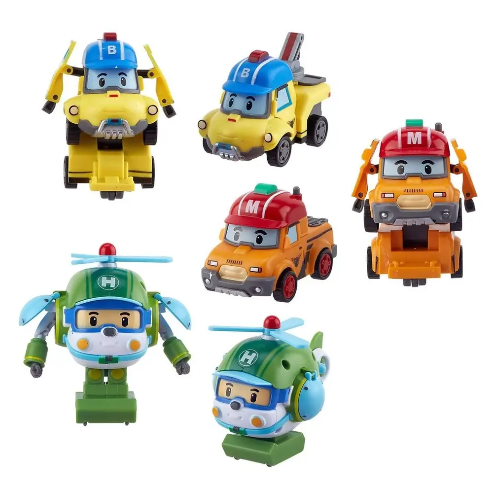 POLI ZR-915 Robar Poli Quick Transforming Mini Rescue Deluxe Set 2