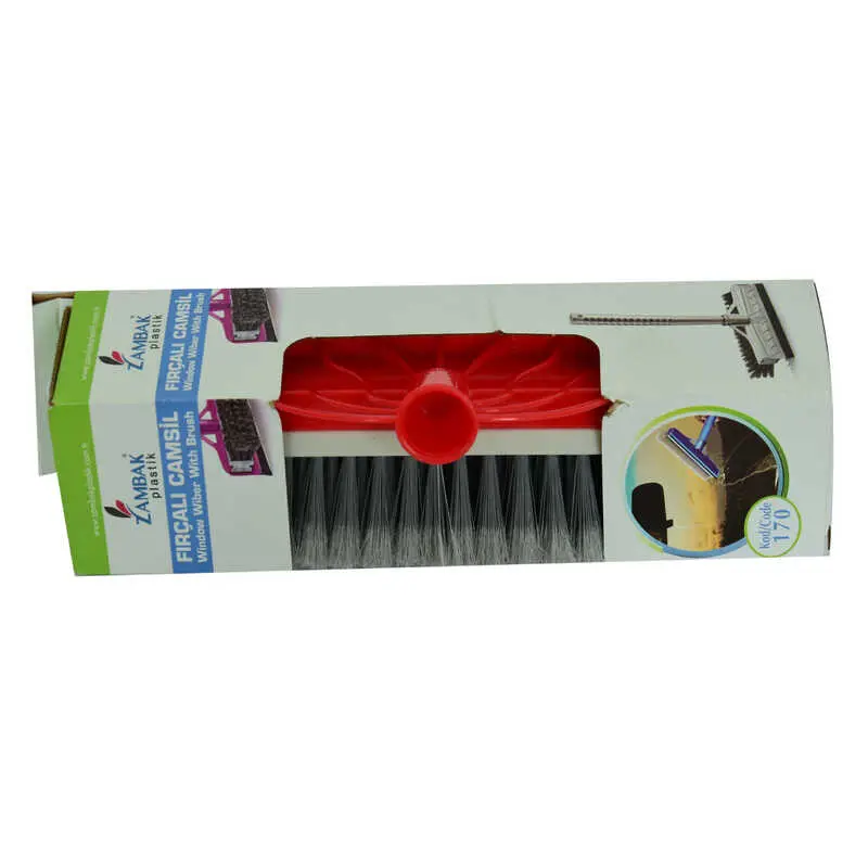 Plastik Fırçalı Saplı Camsil Set Karışık Renk Kod-170 5