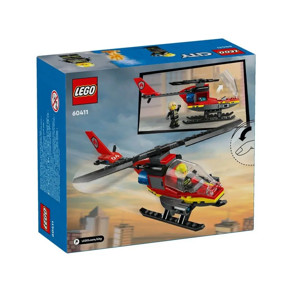 60411 Lego City İtfaiye Kurtarma Helikopteri 85 parça +5 yaş 4