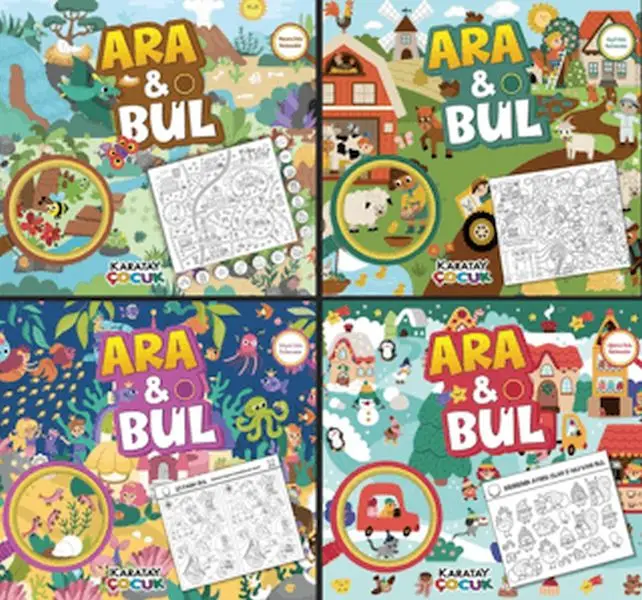 Ara ve Bul / Gizli leri Bul-4'lü Seri (Macera-Keşif-Sürpriz-Eğlence Dolu Bulmacalar)