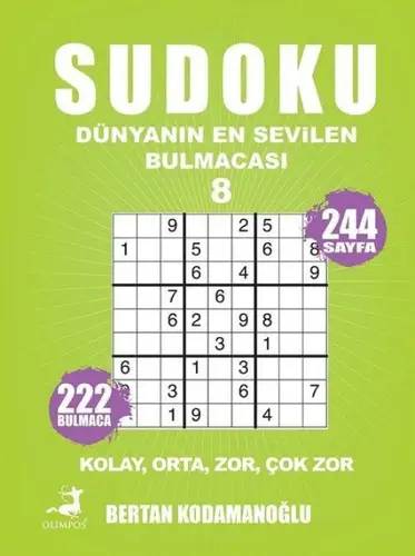 Sudoku - Dünyanın En Bulmacası 8 - Kolay Orta Zor Çok Zor