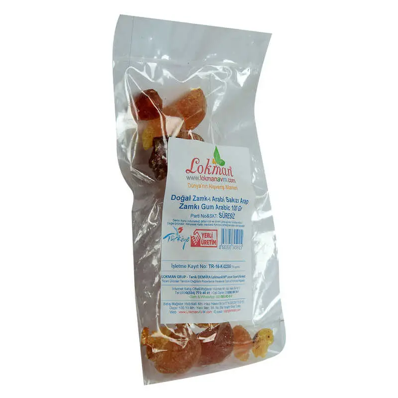 Arap Zaı Za-ı Arabi Sakızı Doğal Gum Arabic 100 Gr Paket 5