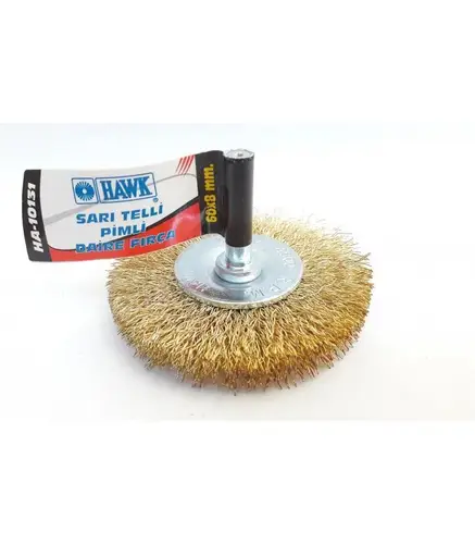 HA10131 Pimli Sarı Tel Daire Fırça 60x8 mm