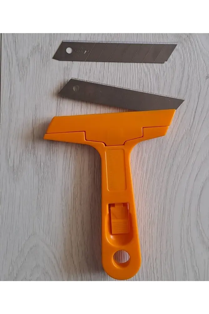 Çok Fonksiyonlu Profesyonel Cam Kazıma Bıçağı 2 Adet Yedek Bıçak Hediyeli 5