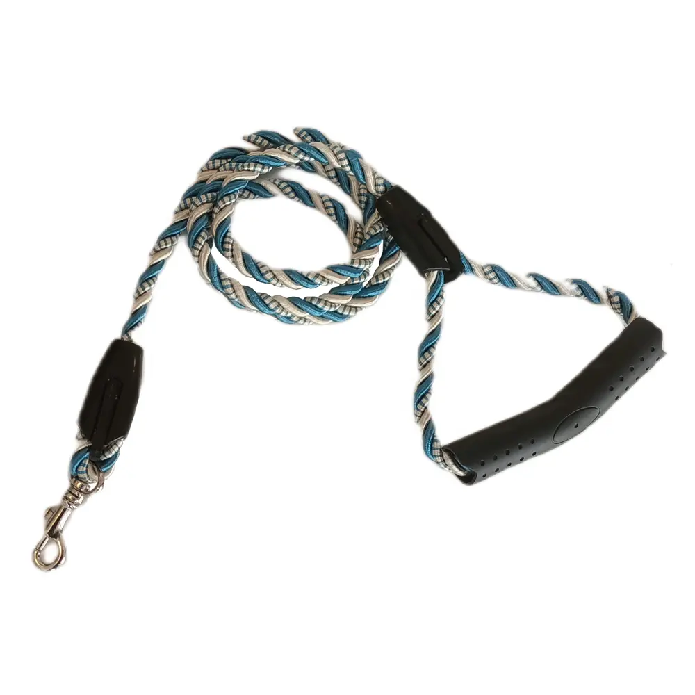 Üçlü Sarmallı Köpek Gezdirme Halatı 1 cm-120 cm Mi Beyaz 4