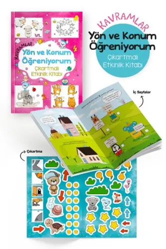 Kramlar – Yön ve Konum Öğreniyorum – Çıkartmalı Etkinlik Kitabı - 3 Yaş +