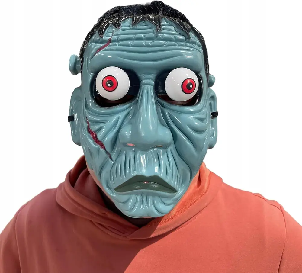Frankenstein Temalı Sallanan Oynar Gözlü Maske 2