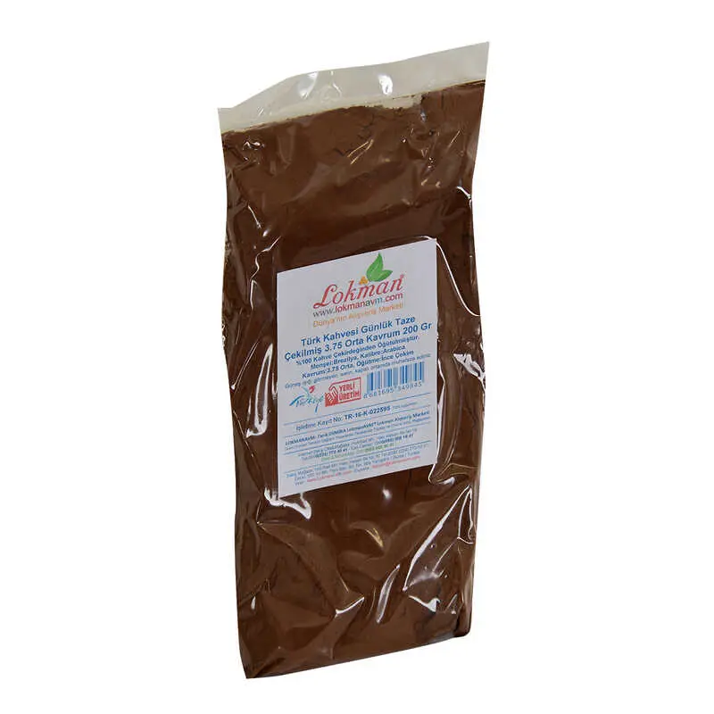 Türk Kahvesi Günlük Taze Çekilmiş 3.75 Orta Krum 200 Gr Paket 4