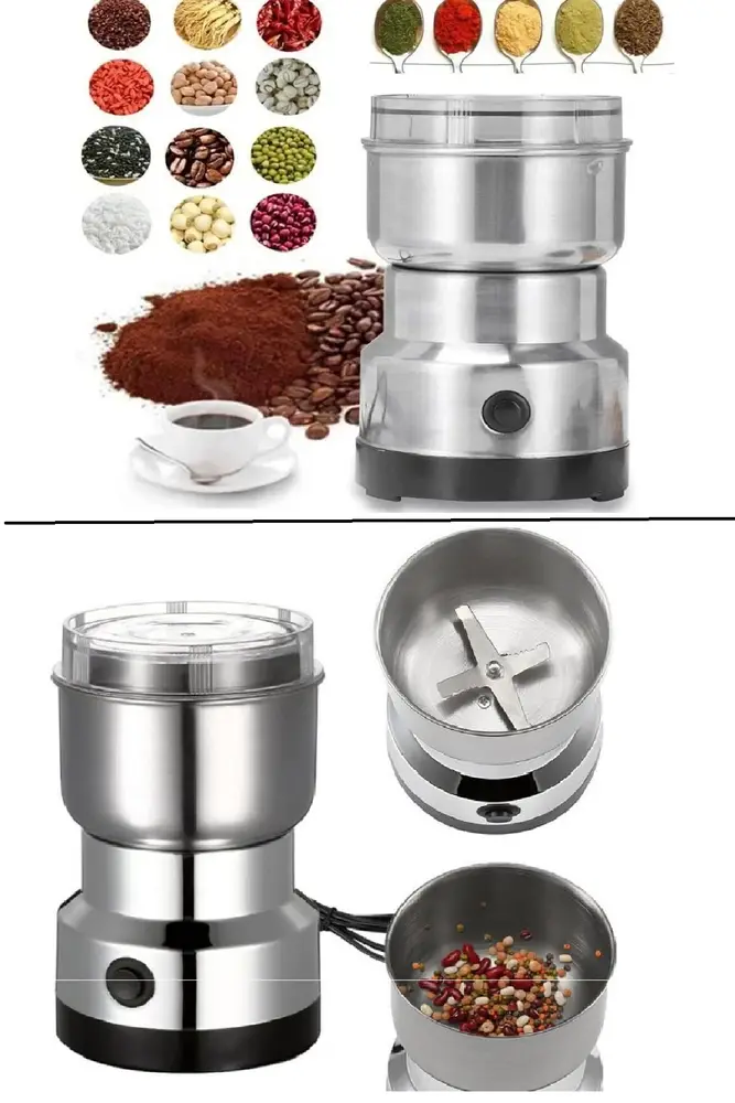 4 Bıçaklı Elektrikli Öğütücü Blender Kahve Fındık Baharat Tahıl Biber Değirmeni 2
