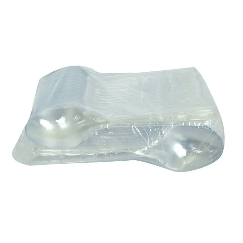 Lüks Kaşık Sert Plastik Çorba Kaşığı 1654 mm Şeffaf 100 Adet 1 Paket 4