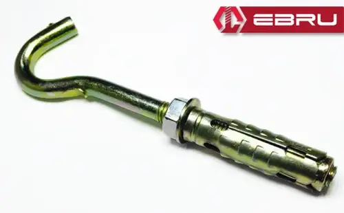 Ebru Gömlekli Kancalı Çelik Dübel M8 - 50 Adet
