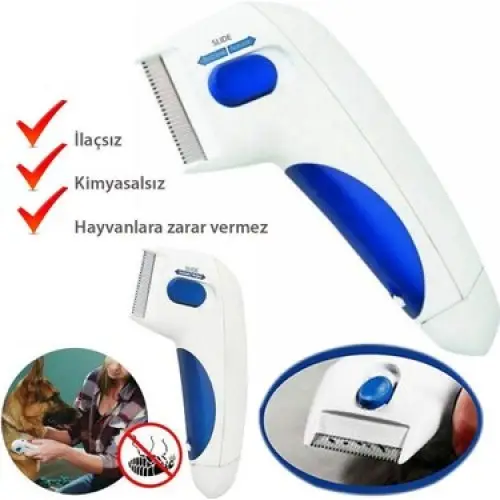 Flea Dtor Kedi ve Köpekler için Pilli Pire Tarağı 4