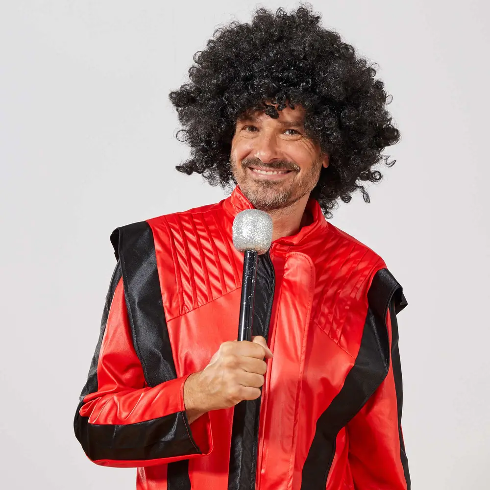 Siyah Renk Kıvırcık Afro Bonus Peruk 3