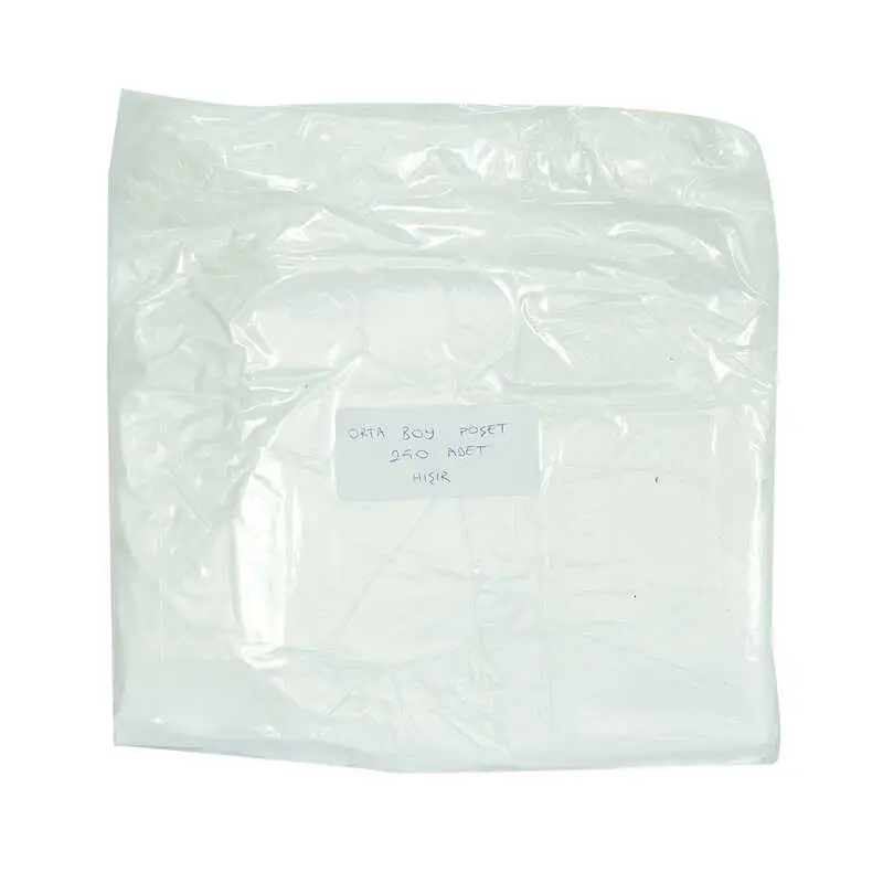Ekonomik Orta Boy Atlet Hışır Poşet 43X25 Cm İnce Beyaz 250 Adet 1 Paket 3