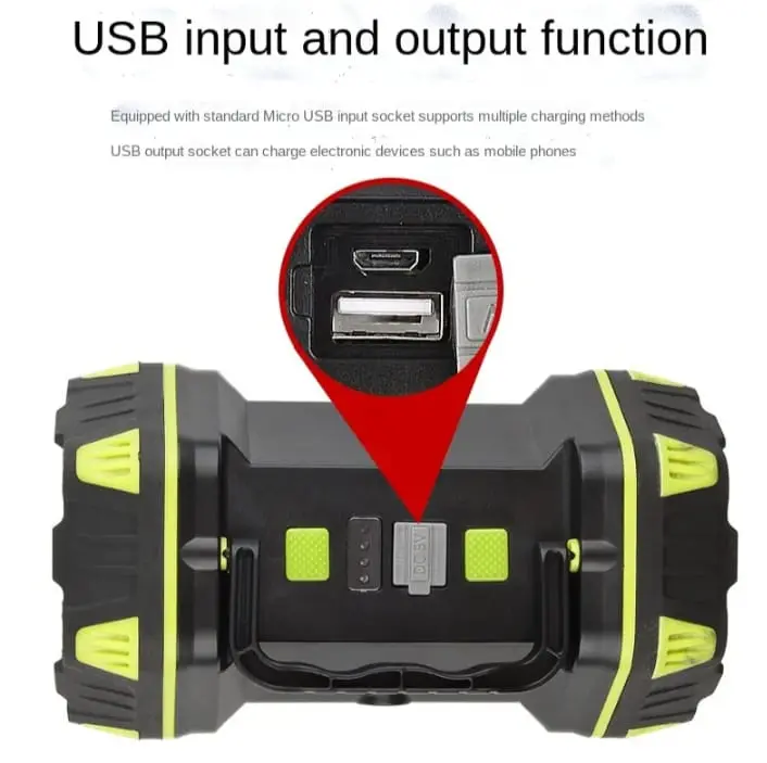 F.B.I F-262 Yeni Güçlü Çift Taraflı Taşınabilir Spot Ve Işıldak USB Powerbank Şarjlı Fener 3