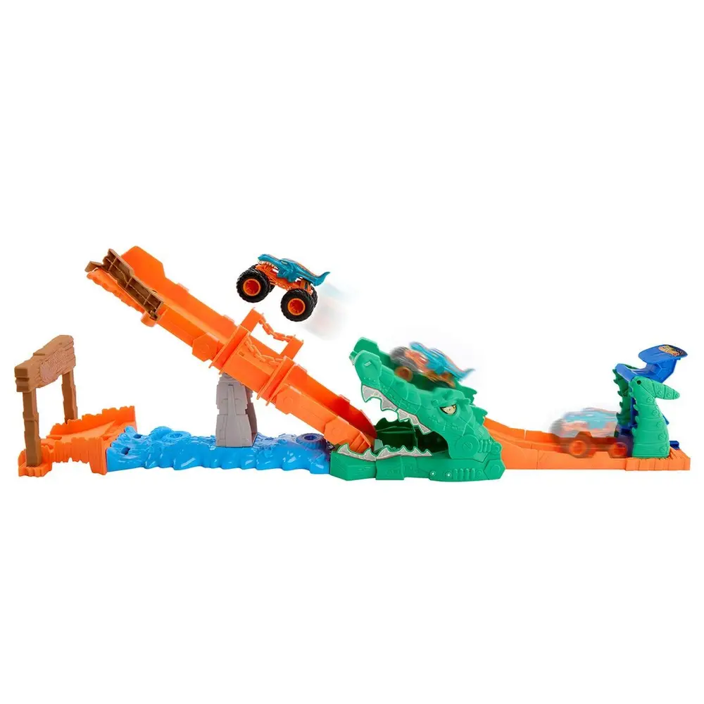 JJN45 Hot Wheels Trucks Timsahı Devir Oyun Seti 3