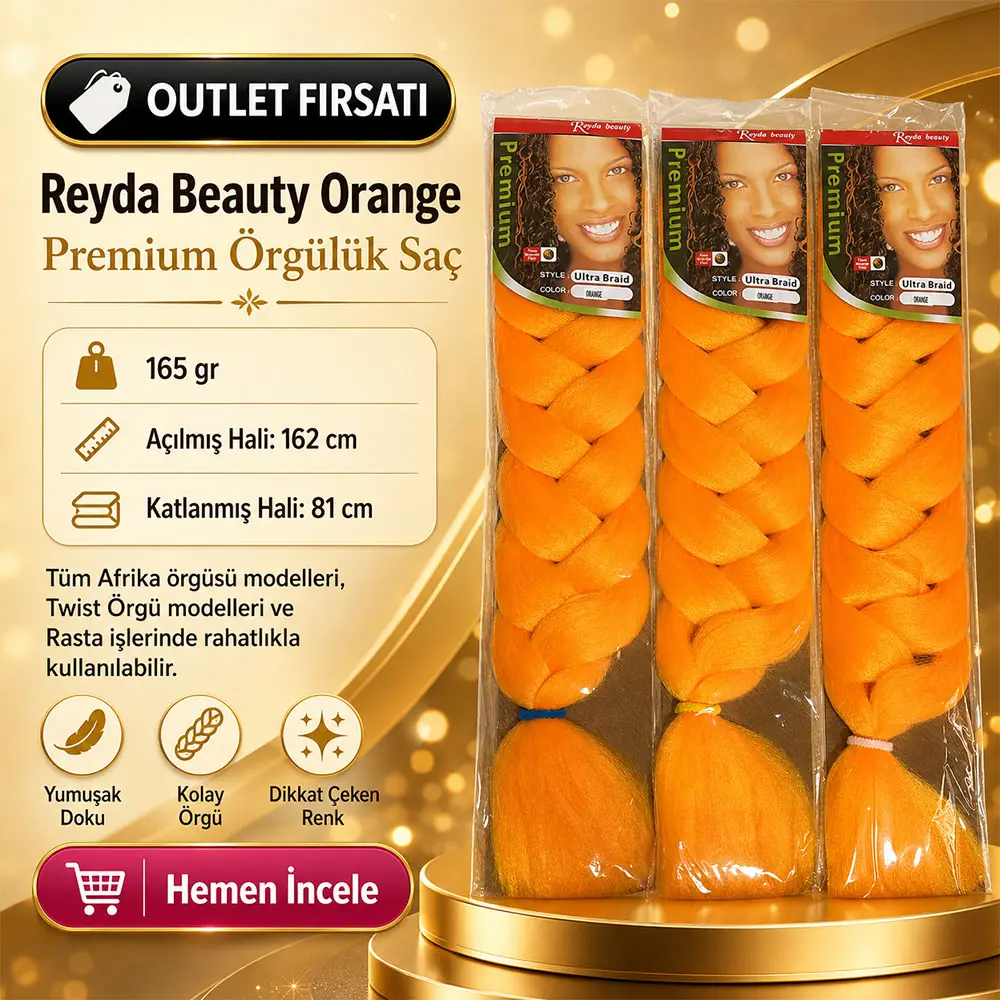 3 Paket / Afrika Örgüsü Ve Rasta İçin Sen ORANGE