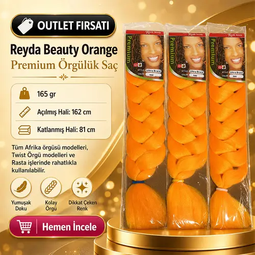 3 Paket / Afrika Örgüsü Ve Rasta İçin Sen ORANGE