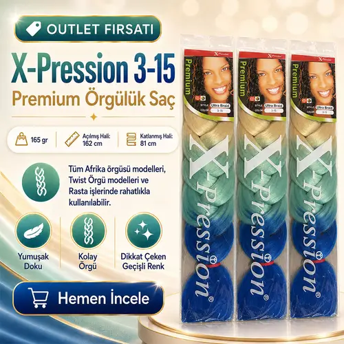 3 Paket / Afrika Örgüsü Ve Rasta İçin Sen Ombreli  3/15