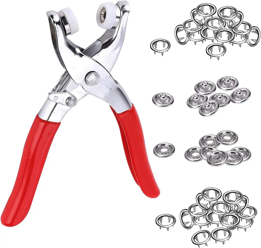 Metal Çıtçıtlı Düğme Pensesi ve Düğmesi (25 Set) 3