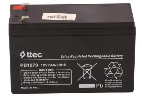 TTEC 12V 7 AH Kuru Bakımsız Akü