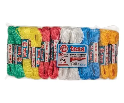 Temsan 20 Metre Naylon Çamaşır İpi 24'lü
