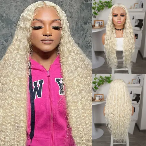 Platin Uzun Afro Daa Fiber Sen Tül Peruk