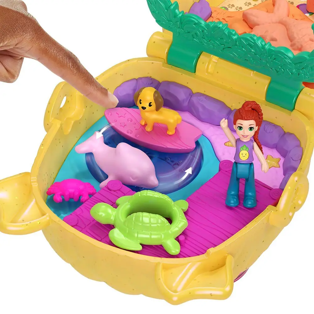 JFV00 Polly Pket Ananas Köpekçik Plajı Mini Oyun Seti 3