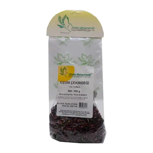 Üzüm Çekirdeği Tane Doğal 100 Gr Paket