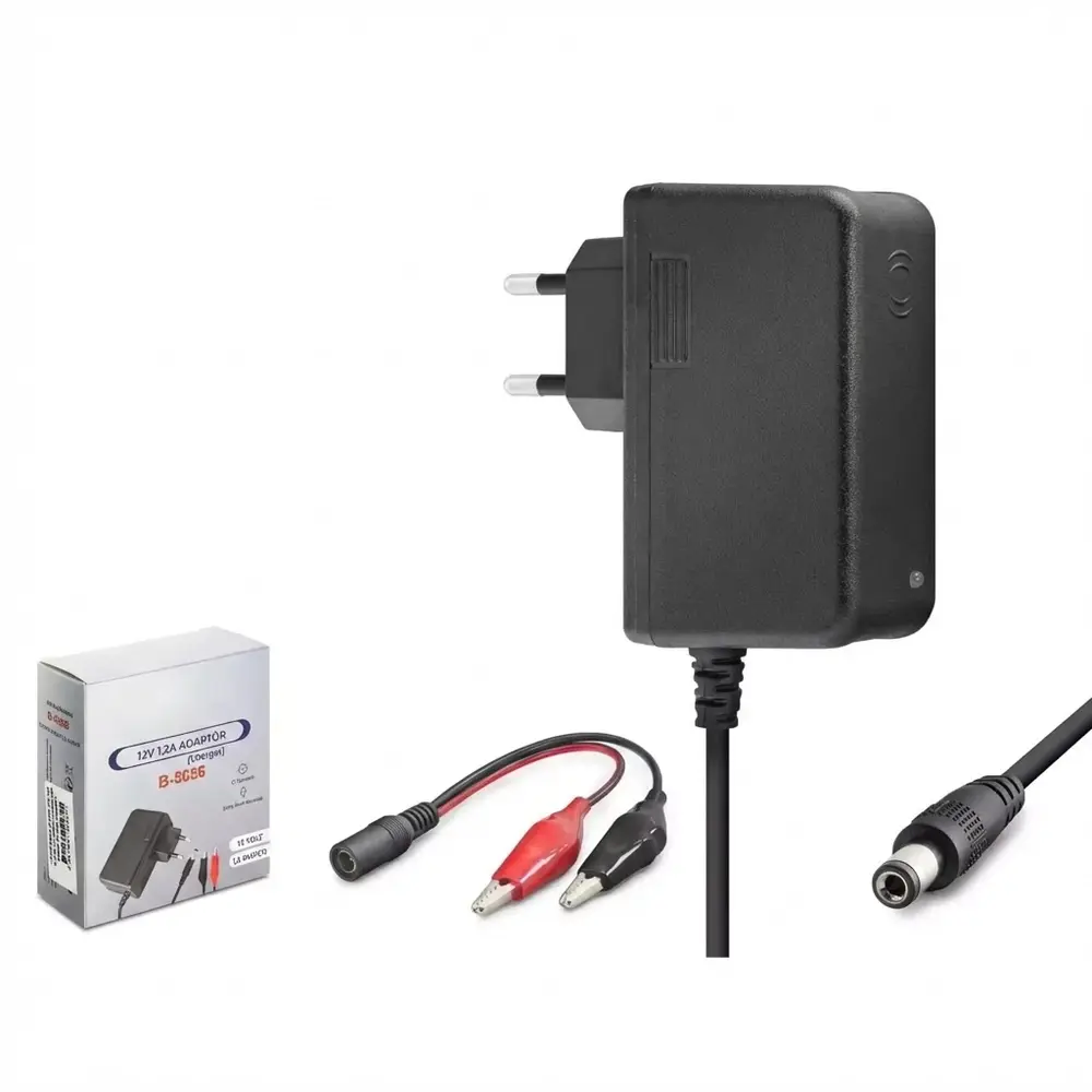 Akü Şarj Cihazı 12V 2.5A 30W Krokodil Uç Akü Şarj Adaptörü 2