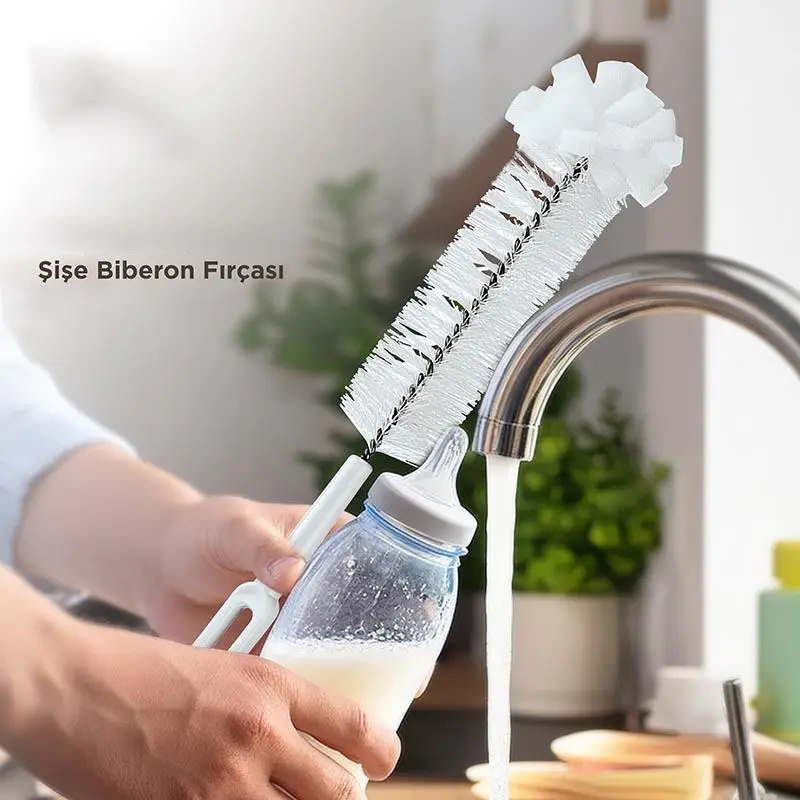 Premium Lüks Şişe ve Biberon Fırçası - Ultra Dalı Profesyonel Temizlik & Kristal Parlaklık 4