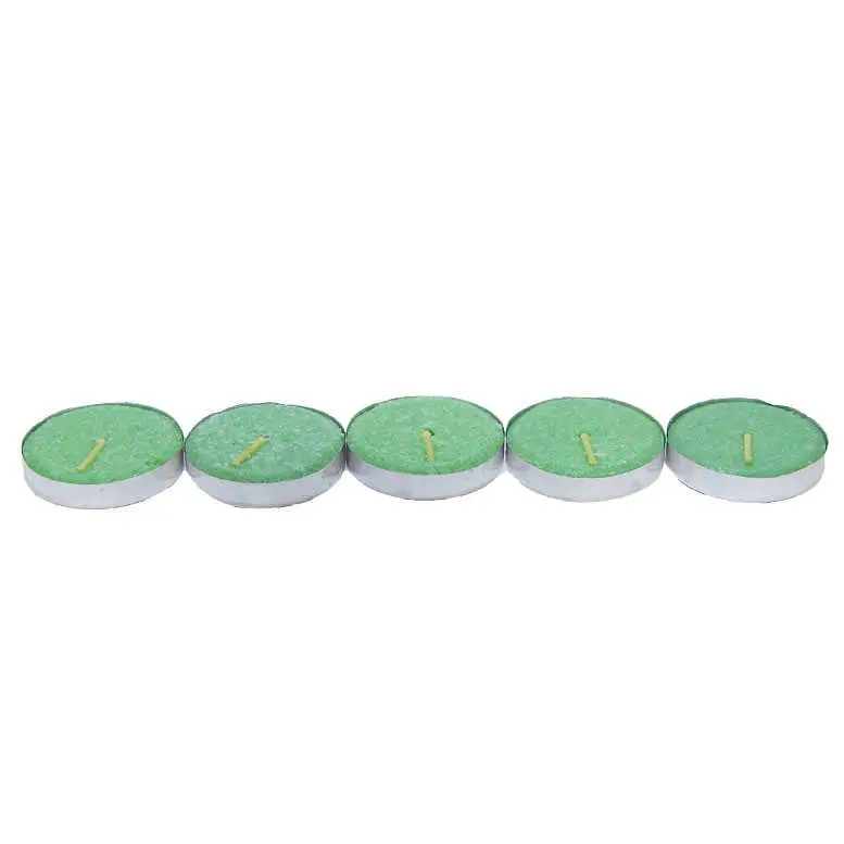 Tea Lights Yeşil Mum 5 li 1 Paket 3