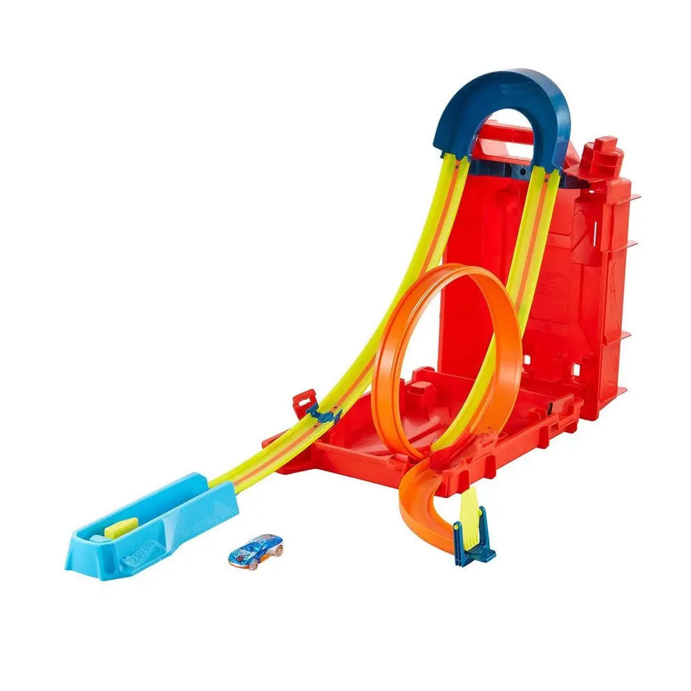 HDX78 HW Track Builder Benzin Bidonu Akrobasi Seti, Hot Wheels Track Builder 3
