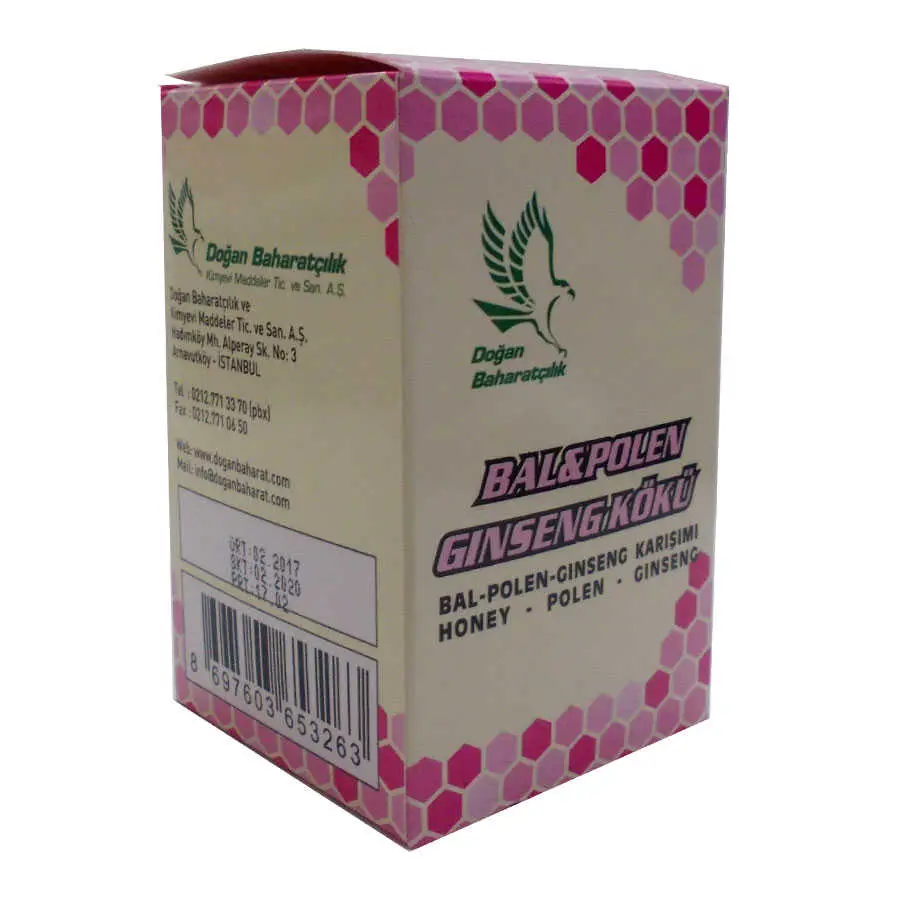 Bal Polen Ginsengli Karışım Cam Kanoz 230 Gr 4