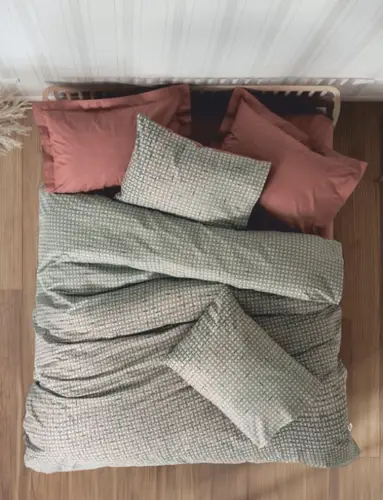 Tek Kişilik Petite Nevresim Takımı Mote Kiremit