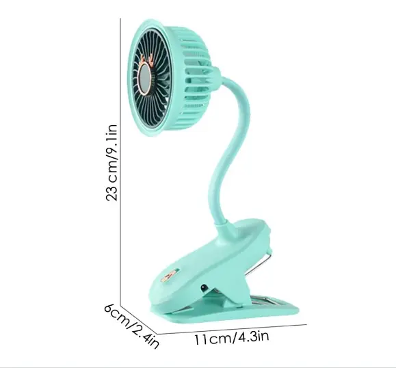 Taşınabilir Mini Klips Bebek Arabası Fanı, Fan Elektrikli Soğutma Ha Sirkülatöründe 360 Derece Dönebilen Klips 2