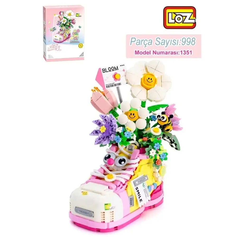 LZ-1351 LOZ ÇİÇEKLİ SPOR AYAKKABI 998 PARÇA BLK OYUNCAK 3