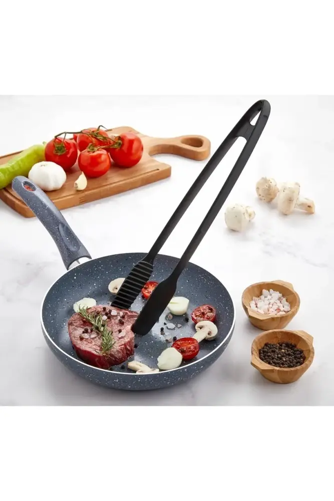 Maşa - 220 Dereceye Kadar Dalı Yanmaz - Yapışmaz Plastik Izgara Maşası 30 Cm 3