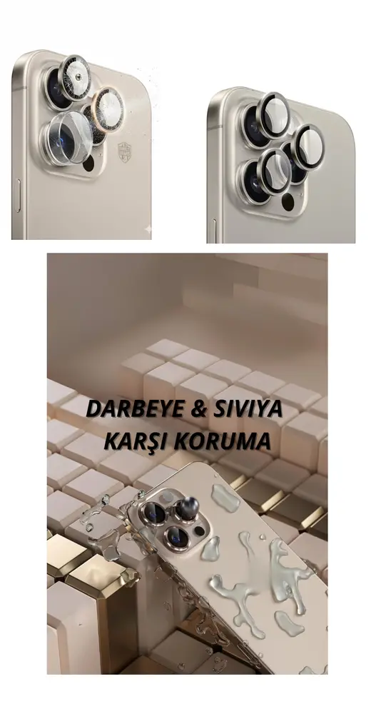 16 Pro Kamera Lens Koruyucu Naturel 2