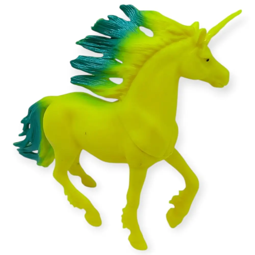 Çiftlik Hayvanları Serisi - Efsanevi Unicorn cm - Sarı - Yeşil - 1 ADET 4
