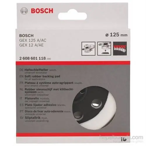 GEX 125 A/AC Soft Taban 0 2608 601 118